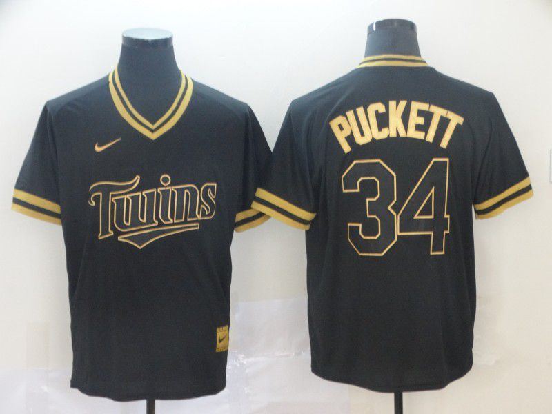 Men Minnesota Twins #34 Puckett Black Game 2021 Nike MLB Jerseys->minnesota twins->MLB Jersey